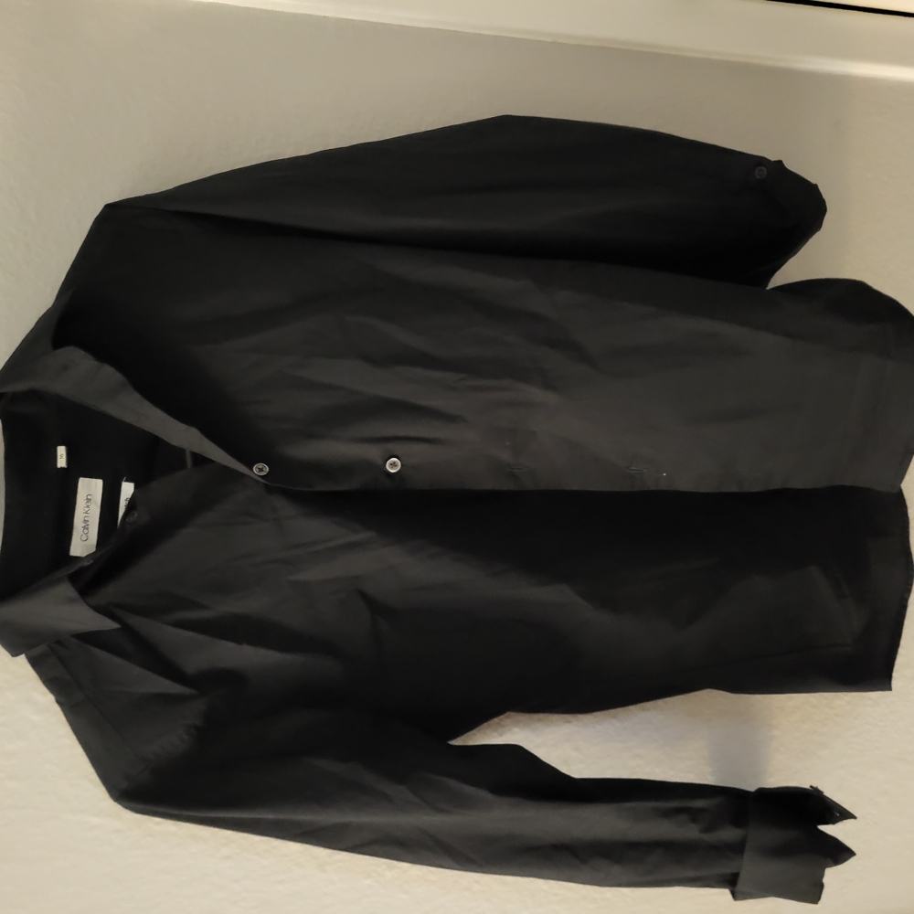 Calvin Klein Black Lightweight Shirt Jacket